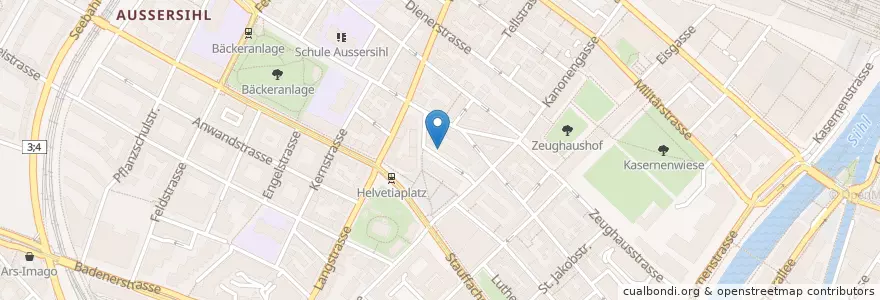 Mapa de ubicacion de Postfinance en 瑞士, 蘇黎世, Bezirk Zürich, Zürich.