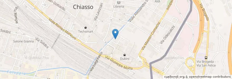 Mapa de ubicacion de Bar Faloppia en ティチーノ州, Distretto Di Mendrisio, Circolo Di Balerna, Chiasso.