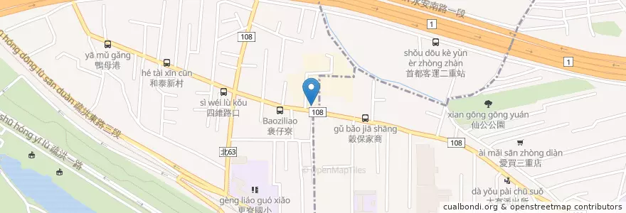 Mapa de ubicacion de 合作金庫商業銀行 en 台湾, 新北市.