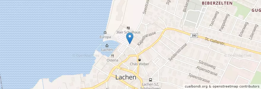 Mapa de ubicacion de Steiner Beck en Schweiz/Suisse/Svizzera/Svizra, Schwyz, March, Lachen.