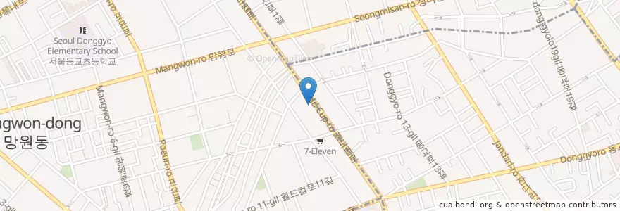 Mapa de ubicacion de 하나은행 (Hana Bank) en Corée Du Sud, Séoul, 마포구, 망원1동.