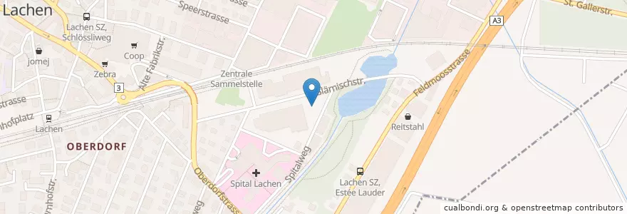 Mapa de ubicacion de Froschkönig en Schweiz/Suisse/Svizzera/Svizra, Schwyz, March, Lachen.