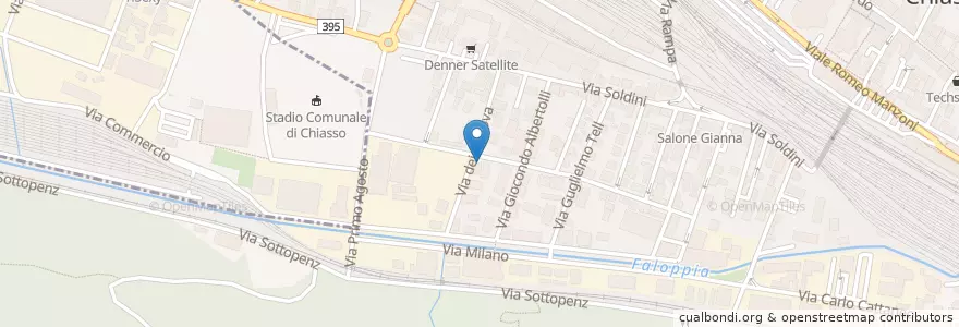 Mapa de ubicacion de Bar Domino en 스위스, Ticino, Distretto Di Mendrisio, Circolo Di Balerna, Chiasso.
