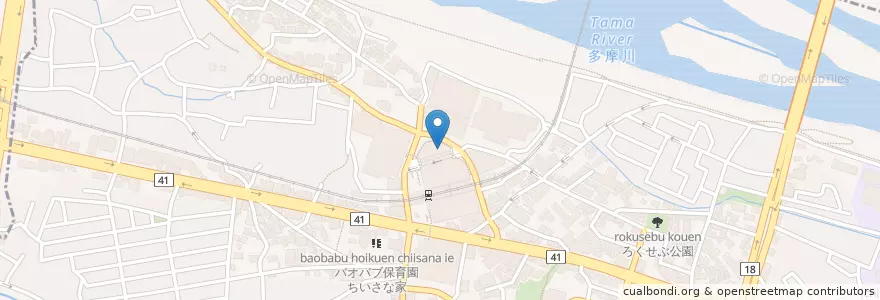 Mapa de ubicacion de トイレひろば en Japonya, 東京都, 多摩市.