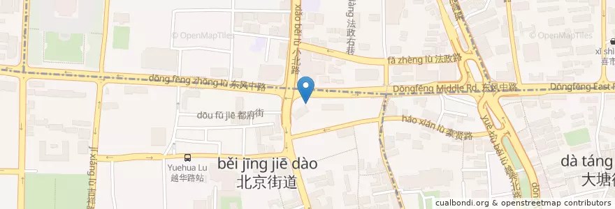 Mapa de ubicacion de 广发银行 en 中国, 广东省, 广州市, 越秀区, 北京街道.