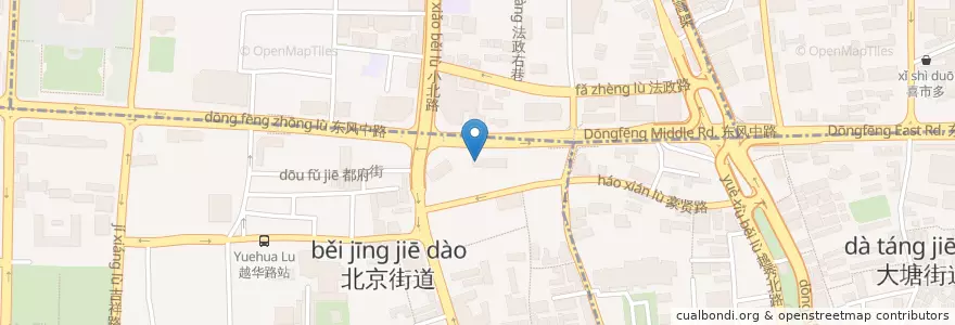Mapa de ubicacion de 中国招商银行 en الصين, غوانغدونغ, 广州市, 越秀区, 北京街道.