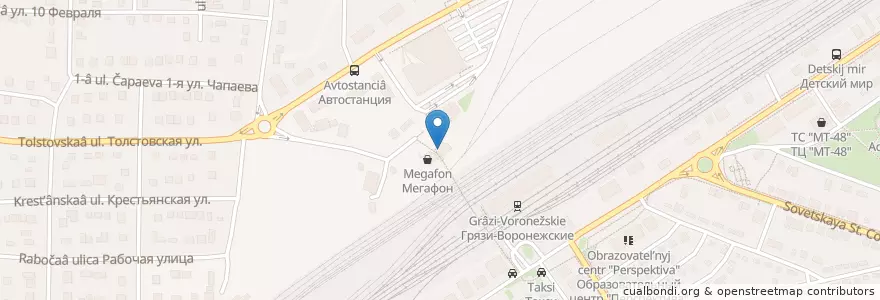 Mapa de ubicacion de Аптечный пункт en Rusland, Centraal Federaal District, Oblast Lipetsk, Грязинский Район, Городское Поселение Грязи.