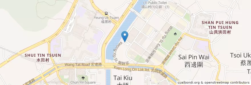 Mapa de ubicacion de 朗屏鐵路站 Long Ping Railway Station en China, Hong Kong, Cantão, Novos Territórios, 元朗區 Yuen Long District.