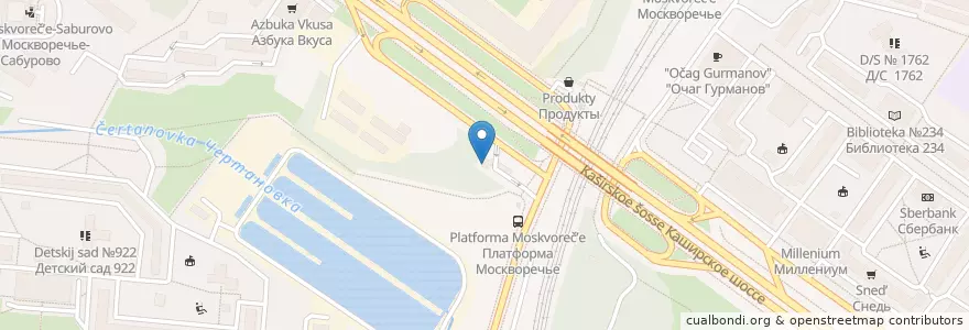 Mapa de ubicacion de Роснефть en Rusia, Центральный Федеральный Округ, Москва, Южный Административный Округ, Район Москворечье-Сабурово.