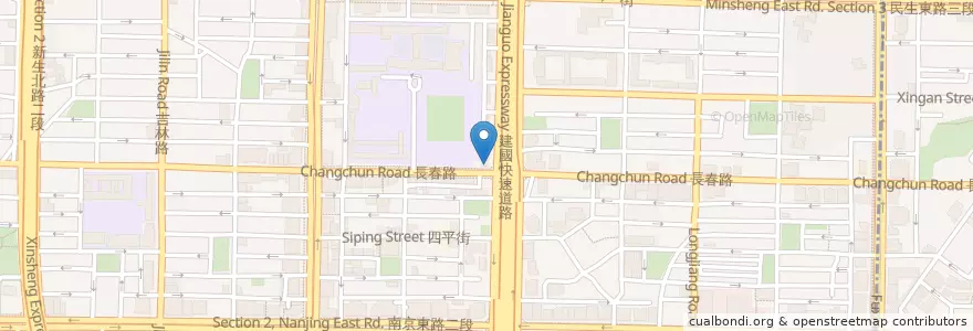 Mapa de ubicacion de 洪師父牛肉麵 en Тайвань, Новый Тайбэй, Тайбэй, 中山區.