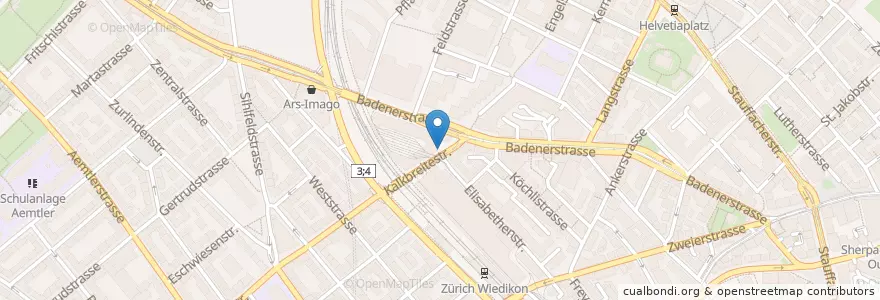 Mapa de ubicacion de Blumenautomat en Schweiz/Suisse/Svizzera/Svizra, Zürich, Bezirk Zürich, Zürich.