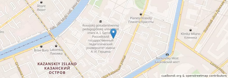 Mapa de ubicacion de Нан en Rusland, Северо-Западный Федеральный Округ, Oblast Leningrad, Sint-Petersburg, Центральный Район, Округ № 78.
