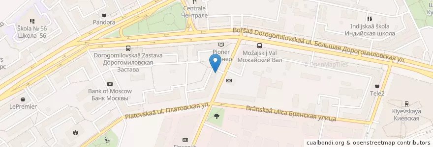 Mapa de ubicacion de Raylife en Rusia, Центральный Федеральный Округ, Москва, Западный Административный Округ, Район Дорогомилово.