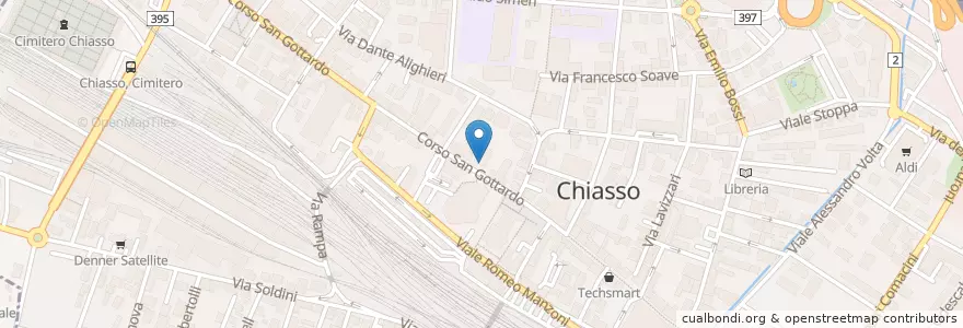 Mapa de ubicacion de Vialetto en Швейцария, Тичино, Мендризио, Circolo Di Balerna, Chiasso.