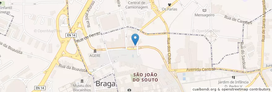 Mapa de ubicacion de Banco Popular en پرتغال, Norte, Braga, Cávado, Braga, São José De São Lázaro E São João Do Souto.