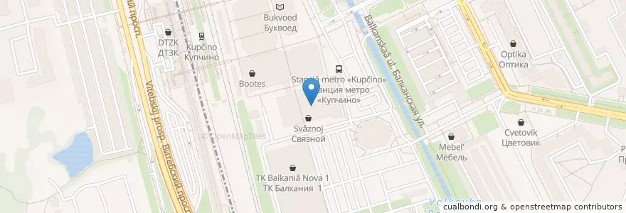 Mapa de ubicacion de Woker en Russia, Northwestern Federal District, Leningrad Oblast, Saint Petersburg, Фрунзенский Район, Балканский Округ.