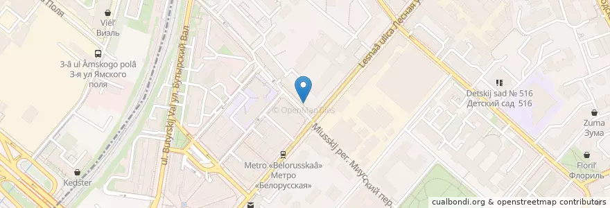 Mapa de ubicacion de Мята Lounge en Russie, District Fédéral Central, Moscou, Центральный Административный Округ, Тверской Район.