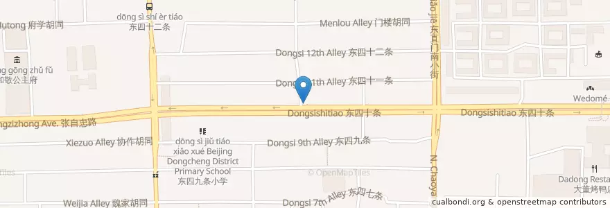 Mapa de ubicacion de 迷你酒吧 en China, Pekín, Hebei, 东城区.