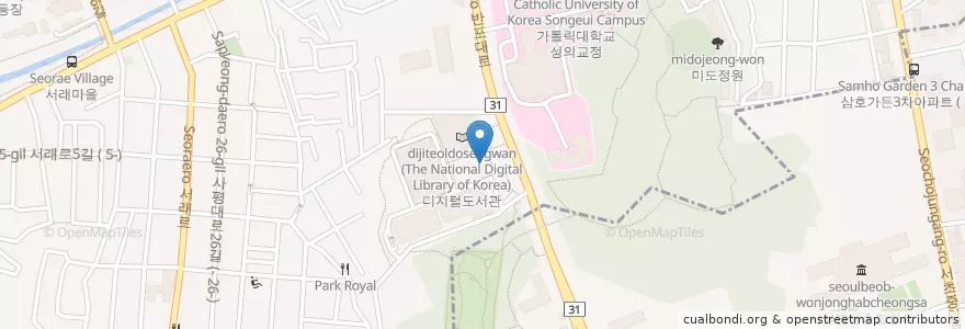 Mapa de ubicacion de Digital Book Cafe en 韩国/南韓, 首尔, 瑞草區, 반포동.