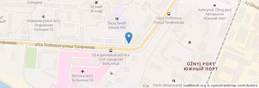 Mapa de ubicacion de Invitro en Russia, Distretto Federale Centrale, Москва, Юго-Восточный Административный Округ, Южнопортовый Район.
