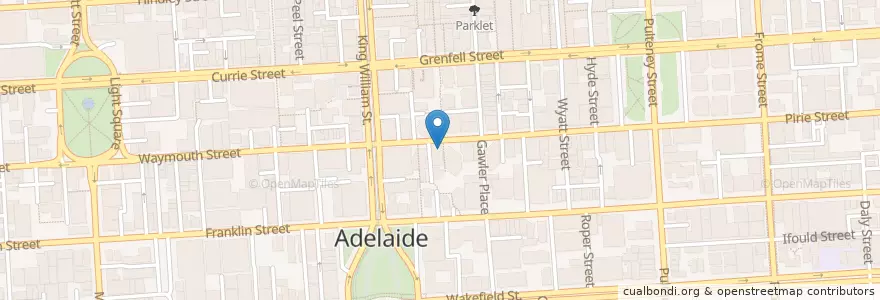 Mapa de ubicacion de BTS Cafe en Austrália, Austrália Meridional, Adelaide, Adelaide City Council.