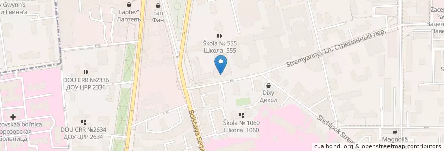 Mapa de ubicacion de Старбакс en روسيا, Центральный Федеральный Округ, Москва, Центральный Административный Округ, Район Замоскворечье.