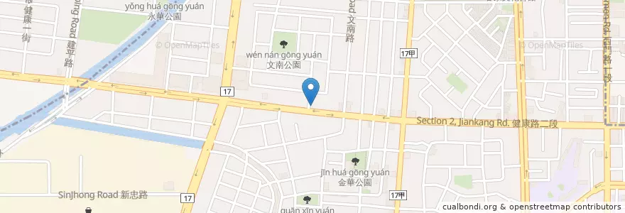 Mapa de ubicacion de 春喜燒肉 en Тайвань, Тайнань, 南區.