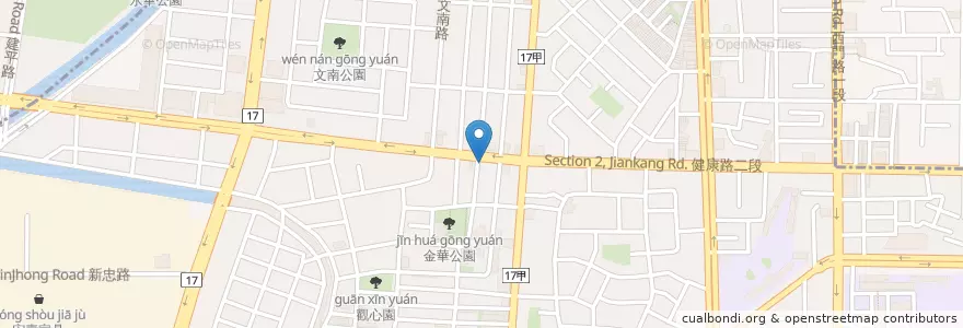 Mapa de ubicacion de 朝羊肉 en Taiwan, Tainan, 南區.