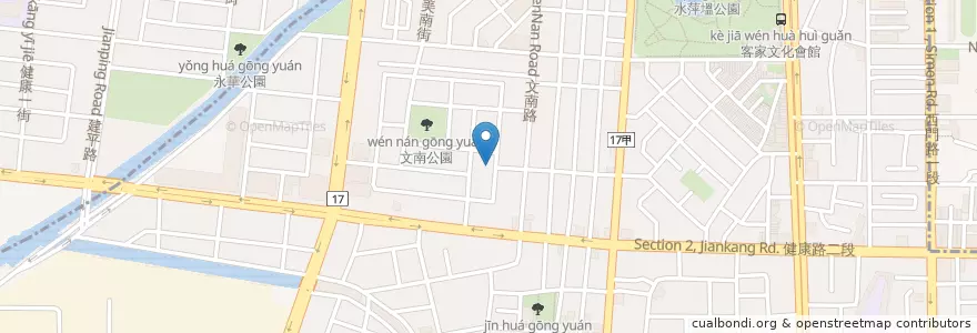 Mapa de ubicacion de 阿國鵝肉 en تایوان, 臺南市.
