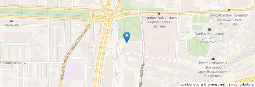 Mapa de ubicacion de Starbucks en Russia, Central Federal District, Moscow, Southern Administrative Okrug, Danilovsky District.