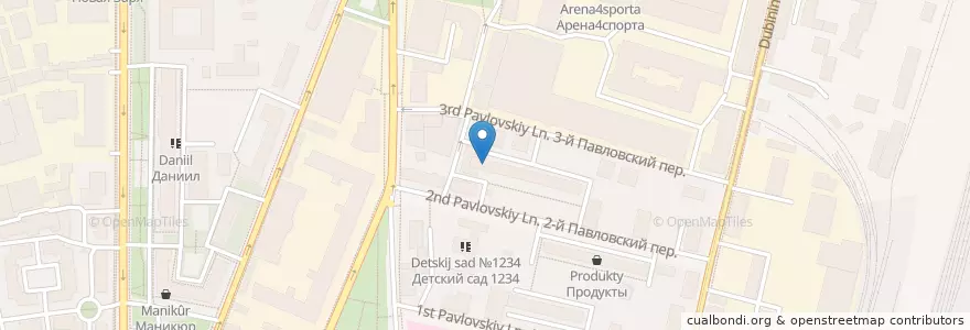 Mapa de ubicacion de Детская библиотека №125 en Russia, Distretto Federale Centrale, Москва, Южный Административный Округ, Даниловский Район.