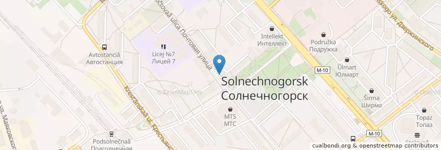 Mapa de ubicacion de Ефремдент en 俄罗斯/俄羅斯, Центральный Федеральный Округ, 莫斯科州, Городской Округ Солнечногорск.