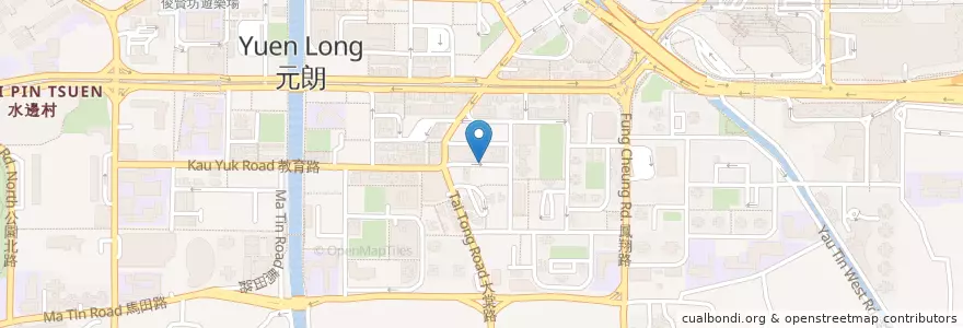 Mapa de ubicacion de 合益廣場停車場 Hop Yick Plaza Car Park en Chine, Hong Kong, Guangdong, Nouveaux Territoires, 元朗區 Yuen Long District.