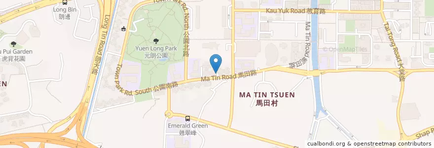 Mapa de ubicacion de 御庭居停車場 en 中国, 香港, 广东省, 新界, 元朗區.