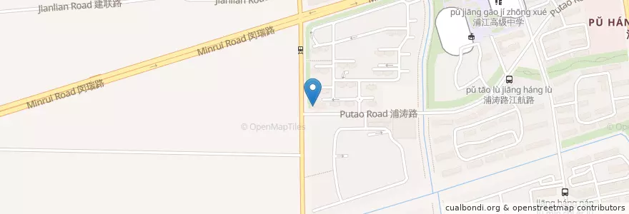 Mapa de ubicacion de 上海银行 en Chine, Shanghai, District De Minhang.