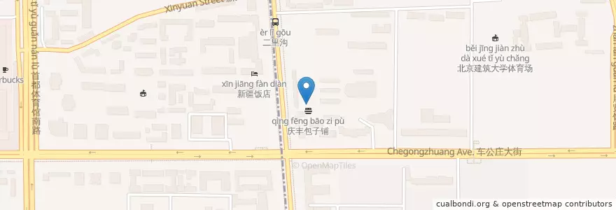 Mapa de ubicacion de 成都小吃 en China, Beijing, Hebei, 西城区.