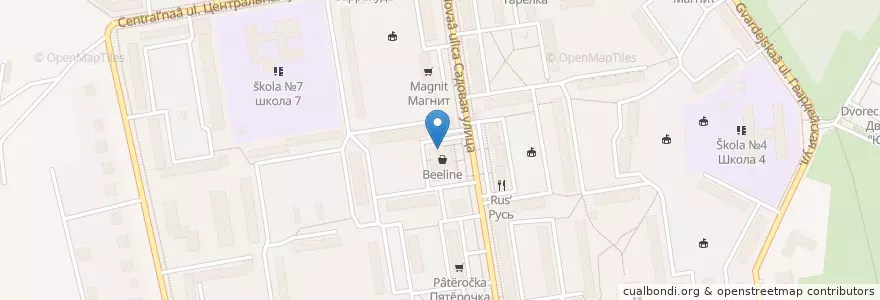 Mapa de ubicacion de ЗАГС en روسيا, Центральный Федеральный Округ, محافظة موسكو, Городской Округ Кашира.