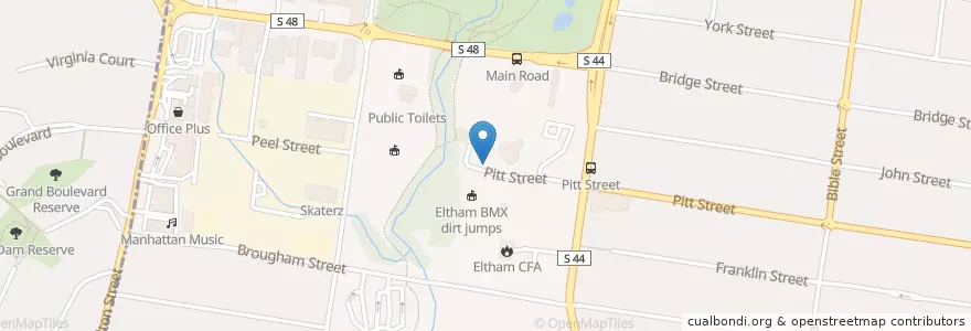 Mapa de ubicacion de Public Toilets en 오스트레일리아, Victoria, Shire Of Nillumbik.
