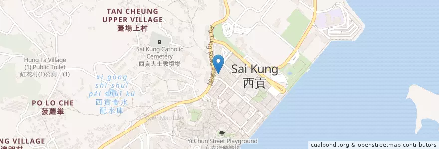 Mapa de ubicacion de bank HSBC en 중국, 광둥성, 홍콩, 신제, 西貢區 Sai Kung District.