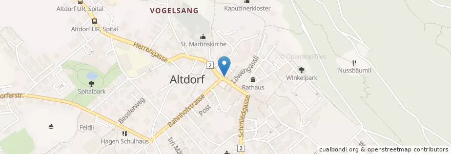 Mapa de ubicacion de Credit Suisse en Zwitserland, Uri, Altdorf (Ur).