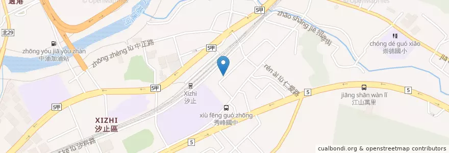 Mapa de ubicacion de 天然素食 en Taiwan, Nuova Taipei, Xizhi.
