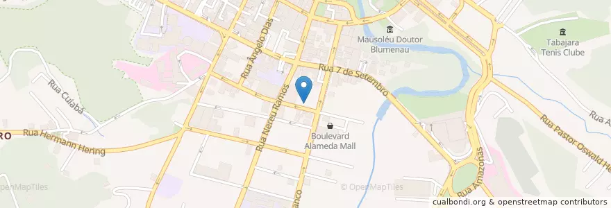 Mapa de ubicacion de Viela Café en ブラジル, 南部地域, サンタ カタリーナ, Região Geográfica Intermediária De Blumenau, Microrregião De Blumenau, ブルメナウ.