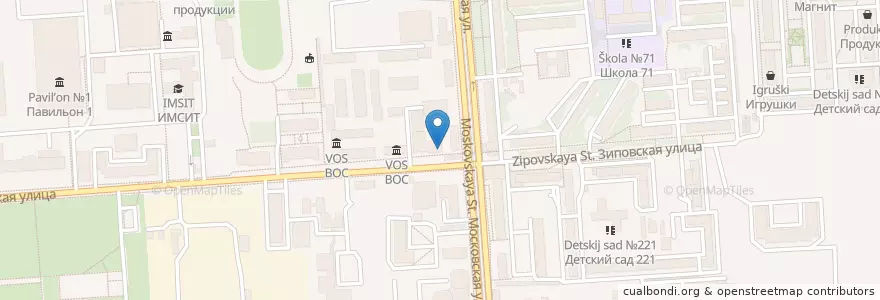 Mapa de ubicacion de Санфарма en Rusia, Южный Федеральный Округ, Краснодарский Край, Городской Округ Краснодар.