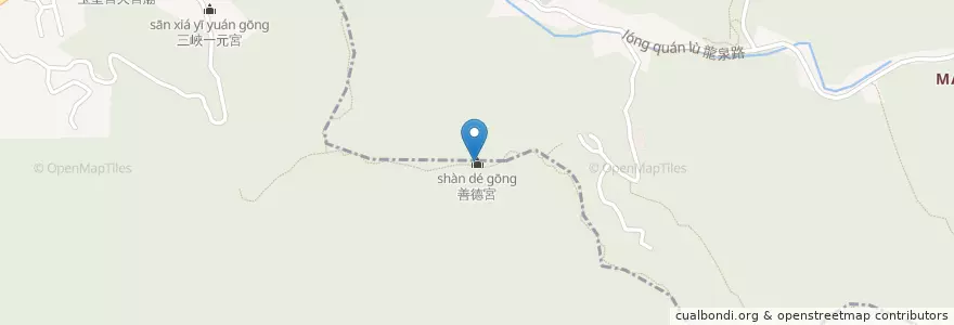 Mapa de ubicacion de 善德宮 en Taiwan, New Taipei, Sanxia District.