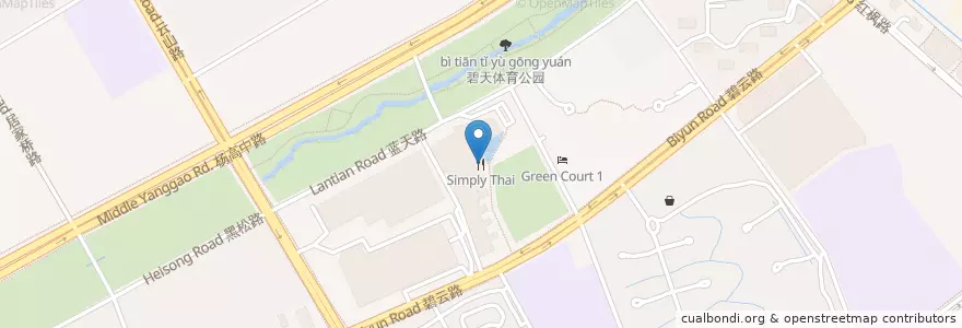 Mapa de ubicacion de Simply Thai en China, Shanghai, Pudong.