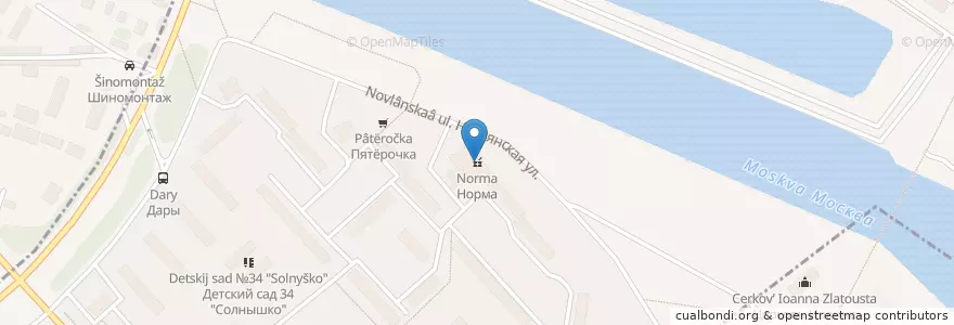 Mapa de ubicacion de Норма en روسيا, Центральный Федеральный Округ, محافظة موسكو, Городской Округ Воскресенск.