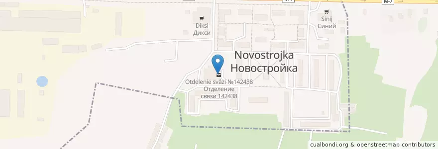 Mapa de ubicacion de Отделение связи №142438 en Rússia, Distrito Federal Central, Oblast De Moscou, Богородский Городской Округ.