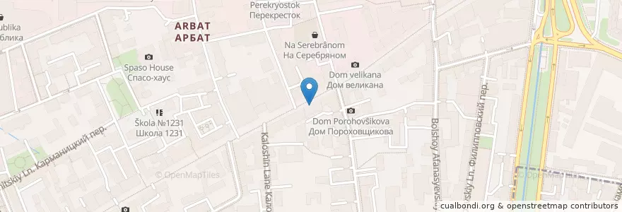 Mapa de ubicacion de Вареничная №1 en روسيا, Центральный Федеральный Округ, Москва, Центральный Административный Округ, Район Арбат.