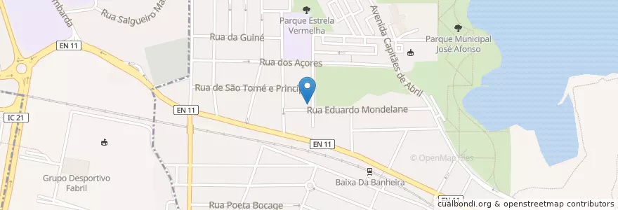 Mapa de ubicacion de Fórum Cultural José Manuel Figueiredo en Portekiz, Setúbal, Área Metropolitana De Lisboa, Península De Setúbal, Barreiro, Baixa Da Banheira E Vale Da Amoreira, Barreiro E Lavradio.