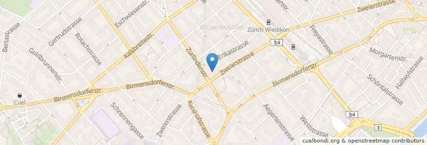 Mapa de ubicacion de Schmiedhof en Svizzera, Zurigo, Distretto Di Zurigo, Zurigo.